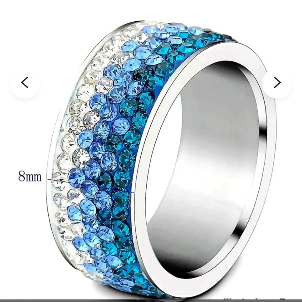 SALE❣️Swarovski Inspired Eternity Crystal Ombre Rings